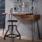Boomstam sidetable met lade - 120 x 37cm.