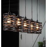 5-delige metalen hanglamp