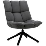 Comfortable fauteuil met stiksels antraciet