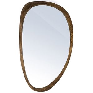 Houten spiegel organisch bruin - 70x120cm