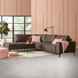 Moderne hoekbank stof Mohawk - antraciet - hoek links