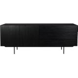 Eiken dressoir zwart - 180x45x70.5cm.
