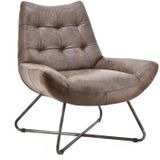 Retro design stoel van bruin leer