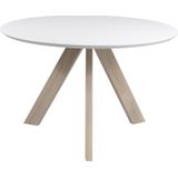 Ronde eettafel wit 120 - 120 x 120cm.