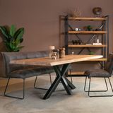 Boomstamtafel matrix poot 200 x 100 - 200 x 100cm.