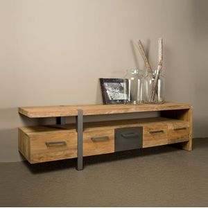Tv-meubel teakhout - 190x40x55cm.