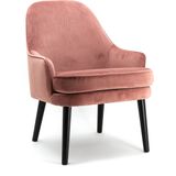 Velours fauteuil roze