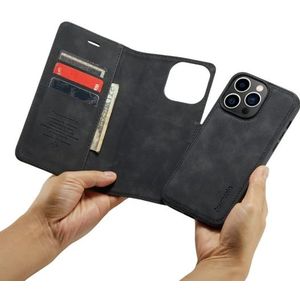 Zwart 2-in-1 magneet hoesje iPhone 13 Pro