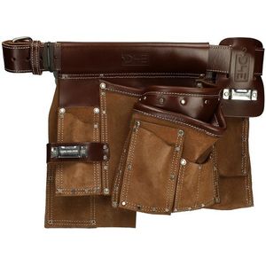 D4E Gereedschapsgordel deluxe leder donkerbruin inverse