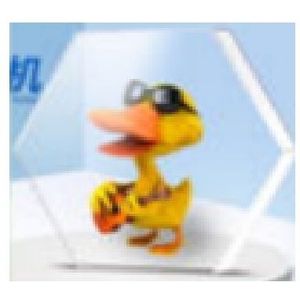 Hologram 3D ventilator projector 32L 30X30CM zeshoekig in transparante cover