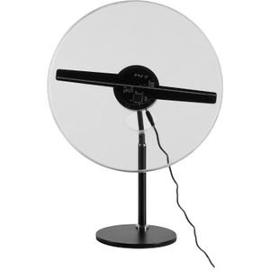Hologram 3D ventilator projector 30H 30CM op zwarte standaard inclusief beschermkap