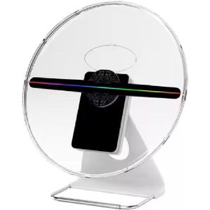 Hologram 3D ventilator projector AD30 op batterij 30CM met beschermkap