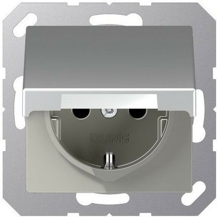 Jung A1520BFKLAL SCHUKO Steckd.m.Klappd.
