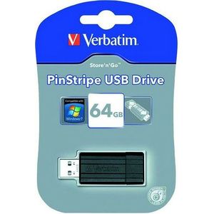 Verbatim USB-Stick 64GB Pin Stripe sw