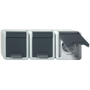 Gira 478930 SCHUKO 3f waager. KD WG AP Grau