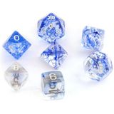Dobbelstenen Nebula Dark Blue/White Polydice (7 stuks)