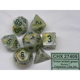 Marble Green/Dark Green Polydice (7)