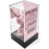 Chessex 7-Die set Opaque Pastel - Pink/Black
