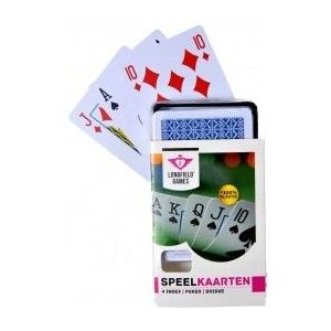 Longfield Games 100% Plastic Speelkaarten - Poker/Bridge - 54 Kaarten per Pakje