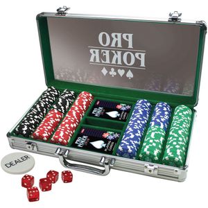 Pro Poker Case 300 Chips 11,5 gram - Luxe Metalen Koffer - Geschikt voor 14+ jaar