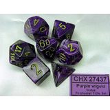 Chessex Vortex Paars/goud Polydice Dobbelsteen Set (7 stuks)