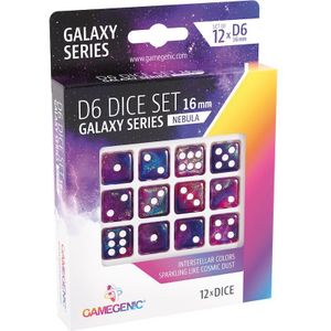 Dobbelstenen Galaxy Series Nebula - D6 - 16mm - 12 stuks