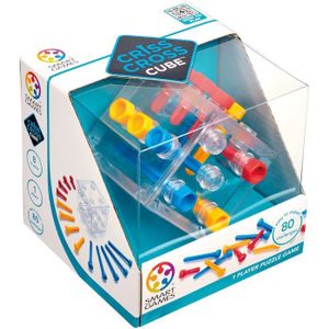 Smart Games Criss Cross Cube - Puzzelspel voor 1 speler vanaf 8 jaar met 80 uitdagende levels