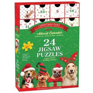 Adventskalender met puzzels: Christmas Paws - honden