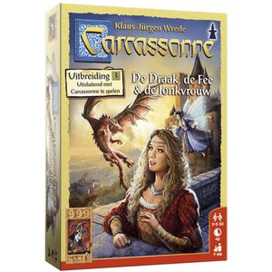 999 Games Carcassonne - De Draak, de Fee en de Jonkvrouw | 2-5 spelers | Leeftijd 7+ | 45 minuten speelplezier