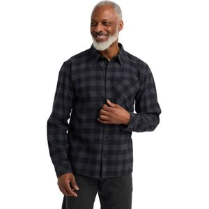 Jack Wolfskin Lite Flannel Shirt Men Flanellen overhemd Heren S check black CHECK black
