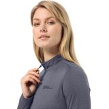 Jack Wolfskin SKY Thermal HZ Women Functioneel shirt met lange mouwen Dames S dolphin dolphin