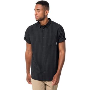 Jack Wolfskin EL Dorado Shirt Men Wandeloverhemd met korte mouwen Heren S phantom checks Phantom Checks