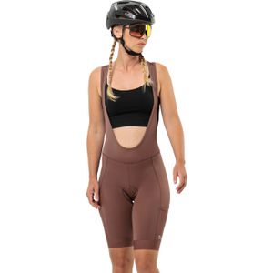 Jack Wolfskin Morobbia BIB Shorts Women Fietsshort met bretels Dames XL dark rust Dark Rust