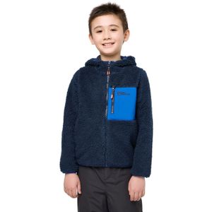 Jack Wolfskin Ice Curl Hood Jacket Kids Fleece jack Kinderen 92 night blue/night blue night blue/night blue