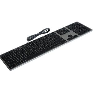 Matias Zilver Wired Keyboard Qwerty UK Toetsenbord Grijs