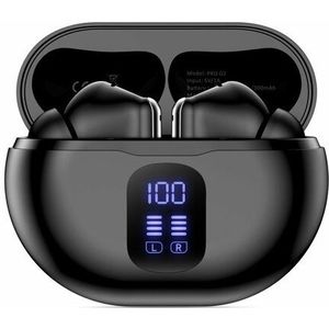 TechProtection UltraBoost Pro Draadloze Blauwtooth Oordopjes Zwart