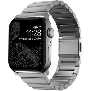 Nomad Titanium V2 Apple Watch 49 / 46 / 45 Mm Bandje Zilver