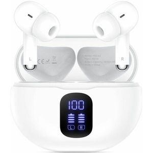 Tech-Protect - Ultraboost TWS Pro G2 - Draadloze Koptelefoon - Wit - ANC - 8 uur