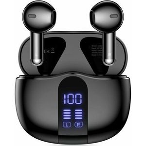 TechProtection UltraBoost Draadloze Blauwtooth Oordopjes Zwart