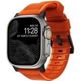 Nomad Rugged FKM Apple Watch 49 / 46 / 45 / 42 Mm Bandje Oranje / Zwart