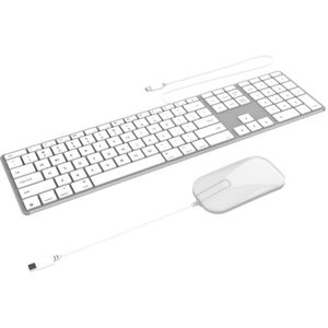 ZAGG USB-C Bedraad Toetsenbord Wit Met Muis Combi