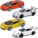 Welly Porsche 911/Lamborghini Assorti Display 12 Stuks