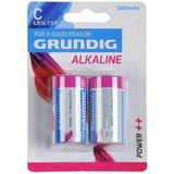 Grundig C Alkaline Batterijen 3000mAh 2 Stuks