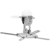 Nedis PJCM100GY Plafondbeugel Voor Projector 360° Draaibaar Max. 10 Kg Afstand Tot De Muur Van 130 Mm Grijs