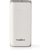 Nedis UPBK5000WT Powerbank 5000 Mah 1 Usb-a Uitgang 1.0 A Micro-usb Ingang Wit