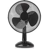 Nedis FNTB10CBK30 Tafelventilator Diameter 30 Cm 3 Snelheden Oscillatiefunctie Zwart