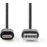 Nedis CCGP39300BK30 Sync And Charge-kabel Apple Lightning 8-pins Male - Usb-a Male 3,0 M Zwart
