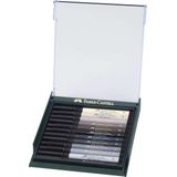 Faber Castell FC-267423 Tekenstift Faber-Castell Pitt Artist Pen Brush Set 12 Stuks Grijstinten