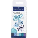 Faber Castell FC-267123 Tekenstift Faber-Castell Pitt Artist Pen Letteringset 6x