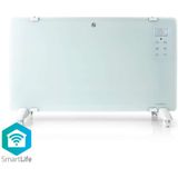 Nedis WIFIHTPL20FWT Slimme Convectorkachel Met Wi-fi Thermostaat Glazen Frontpaneel 2000 W Wit